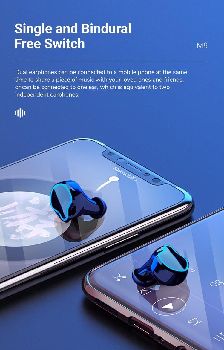 Wireless Bluetooth 5.1 Sports Headphones Waterproof Earbuds with Display