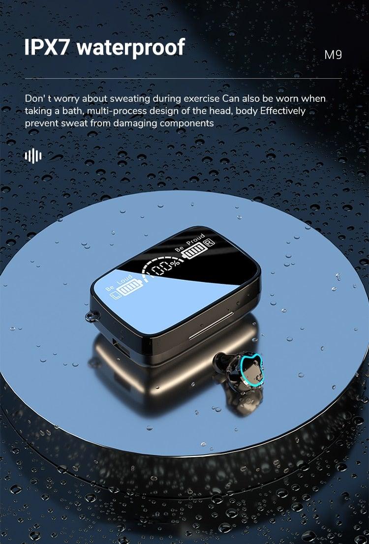Wireless Bluetooth 5.1 Sports Headphones Waterproof Earbuds with Display