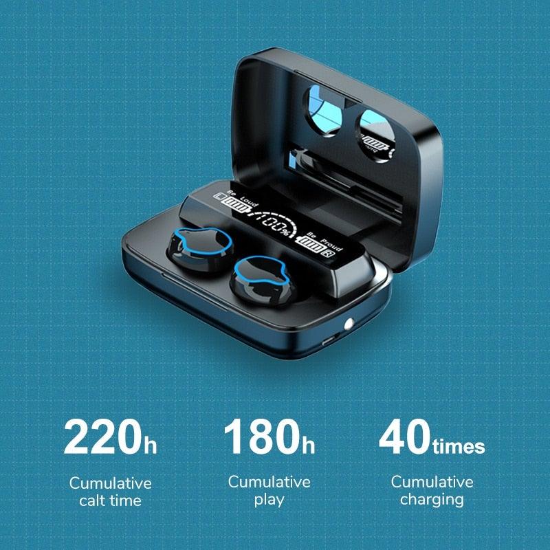 Wireless Bluetooth 5.1 Sports Headphones Waterproof Earbuds with Display